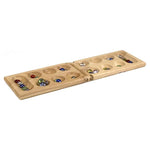 Mancala – Folding Solid Wood Board & Glass Stones