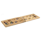 Mancala – Folding Solid Wood Board & Glass Stones